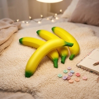 Jouet anti-stress souple en mousse PU en forme de petite banane de 9 cm, à récupération lente, pour les 14 ans et plus