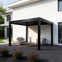 Pergola motorisée en alliage d'aluminium avec fonction pare-soleil, style minimaliste pour cours et jardins extérieurs