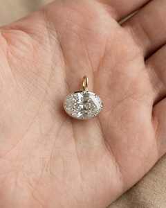 New Listing Lady <b>Statement</b> Lab Grown Oval Cut Diamond IGI Certified Pendant Jewelry Set 14K Gold Luxe York Chain <b>Necklace</b> - Product Image 1