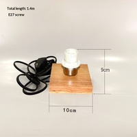 Support de lampe de table en bois massif Risinglights, prise E27/E14, interrupteur DIY, tension universelle 111-240V, garantie de 2 ans