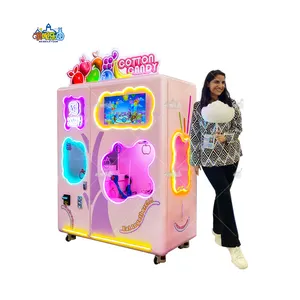 Comercial elétrico totalmente automático Marshmallow Vending Machine Cotton Candy Maker