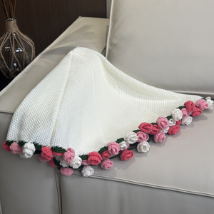 Bouquet de fleurs et de lys de la <span class=keywords><strong>vallée</strong></span> en fil acrylique fait main au crochet, accessoires pour couvertures et vêtements, pour la décoration intérieure et les cadeaux - Product Image 3
