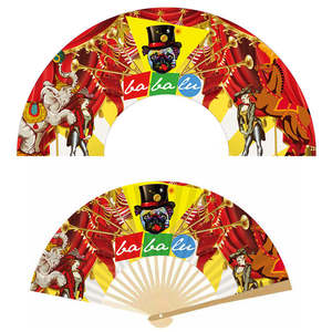 कस्टम लोगो मुद्रण सजावट लकड़ी तह बांस हाथ काले पंखे - Product Image 4