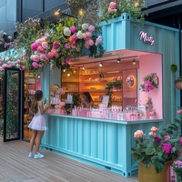 Magasin de soins de la peau personnalisé / Salon de beauté mobile préfabriqué / Boutique de conteneurs à mur rideau en verre moderne