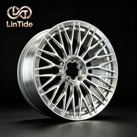 Jantes en aluminium forgé 6061-T6, forme en V fine, multi-rayons, entièrement polies, PCD ET personnalisé, jantes de voiture pour passagers
