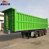 Remorque benne hydraulique arrière de haute qualité à 4 essieux, 35m³, 40m³, 45m³, 60m³, 80 tonnes, provenant d'une usine chinoise pour les projets agricoles au Sénégal