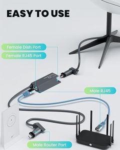 Adaptateur Ethernet Starlink pour la 2e génération - Accessoires Starlink pour kit <span class=keywords><strong>Internet</strong></span> V2 - Matériel PVC - Charge rapide 5A - Cuivre pur - Product Image 6
