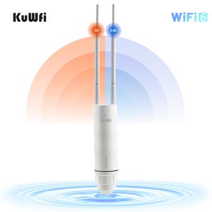 <span class=keywords><strong>Point</strong></span> d'accès extérieur longue portée PA+LAN KuWFi 2.4G&5.8GHz 1800Mbps Wifi6 Extender Mesh Repeater Mode <span class=keywords><strong>Gigabit</strong></span> 48V POE Solar IP65 - Product Image 1
