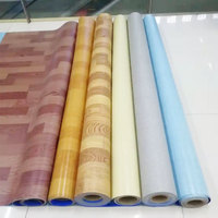 Vente en gros Largeur 3.0m 3.3m 4.0m 1.8m 2.0m Linoléum Sol Doux Tapis Feutre Dos Piso Vinilico Pvc Vinyle Revêtement de Sol Rouleau Feuille