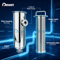 Filtro Sanitario Tipo L DEYI SS304/316L |   Filtro de Tubería de Refrigerante Líquido CDU