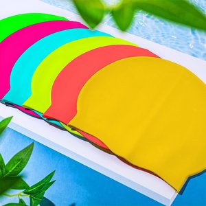 Cómodo <span class=keywords><strong>gorro</strong></span> de natación de silicona estampado para niños, mujeres y hombres, <span class=keywords><strong>gorro</strong></span> de natación antideslizante impermeable - Product Image 1