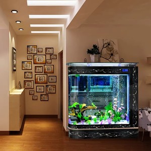 Modern Luxe <span class=keywords><strong>Bullet</strong></span> Visbak <span class=keywords><strong>Aquarium</strong></span> 600L Ovale Vorm Eco-vriendelijke Glazen Scheidingswand Aanpasbaar Grote Goudvisbak - Product Image 3