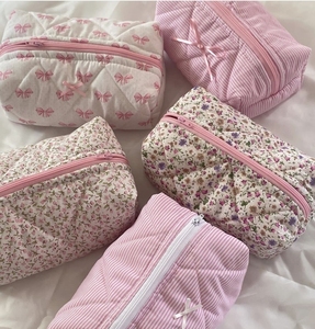 Pochette da Trucco Personalizzata in Cotone con Cerniera, Organizer per Articoli da Toilette e Cosmetici da Bagno con Stampa e Logo Personalizzati - Product Image 1