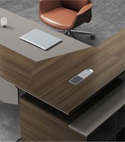 Bureau de direction en L convertible en bois massif moderne haut de gamme 2022