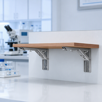 Support triangulaire en acier inoxydable WEKIS de 8 à 14 pouces pour table, banc, étagère pliante murale