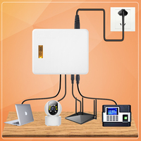 Mini DC UPS Router WiFi Cadangan 6000mAh 24W Baterai Lithium 12V2A Power Bank Antarmuka POE/USB Modem Kamera CCTV