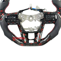 Volant personnalisé JDM Sports Style Racing Design en fibre de carbone forgée en rouge pour les modèles Toyota Hilux
