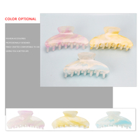 Mode Offre Spéciale couleur changeante cheveux griffe nouvelle couleur bonbon acrylique griffe Clips 10cm grandes femmes queue de cheval pinces à cheveux