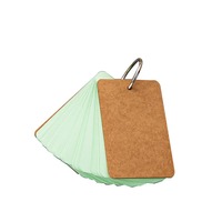 Tarjeta de Memoria Universal DIY en Blanco, Anillo de Hierro, Escritura a Mano, Palabras en Inglés, Hojas Sueltas, Mini, 50 Hojas