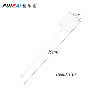 Cocktail Stirrers 19cm Plastic Printable For Beverages Coffee Square <b>Headed</b> - Product Image 2
