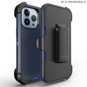 Avec Clip <span class=keywords><strong>Ceinture</strong></span> 3 En 1 Couleur Solide Antichoc Defender Robot Armor Case Pour <span class=keywords><strong>Iphone</strong></span> 16 15 Pro Max 14 Plus 13 12 - Product Image 4