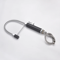 Robinet mitigeur d'évier de cuisine moderne en laiton à levier unique, robinet mitigeur rouge monté sur le pont, noyau de valve en céramique à col flexible à trou unique