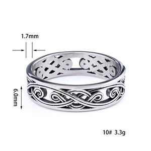 Personnalisé <span class=keywords><strong>Rock</strong></span> Roll Hip Hop acier inoxydable vintage noeud <span class=keywords><strong>celtique</strong></span> torsadé hommes rustique anneaux de bande pour hommes femmes - Product Image 6