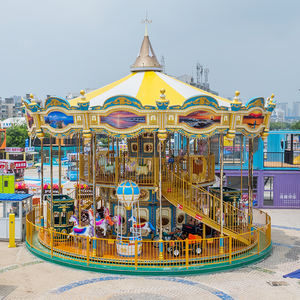 Manège à chevaux double avec 48 sièges, <span class=keywords><strong>musique</strong></span> et balançoires géantes - Product Image 3