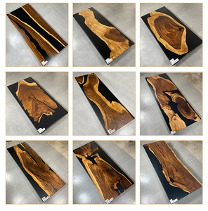 Commercio all'ingrosso della <span class=keywords><strong>fabbrica</strong></span> 5 piedi X 3 piedi resina epossidica tavolo da tavolo Design moderno con lastre di <span class=keywords><strong>legno</strong></span> per riunioni e sala da pranzo - Product Image 6
