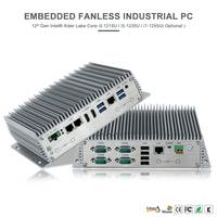 Ordinateur industriel sans ventilateur de 12e génération fabriqué à Shenzhen, mini PC Core I3 I5 I7 embarqué avec 3*LAN, ordinateur industriel embarqué, boîtier PC embarqué