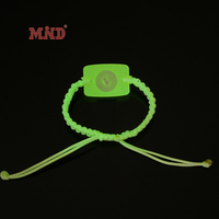 Bracelets en corde tissée RFID avec fonction NFC, bracelet avec étiquette fluorescente pour les fournitures de fête et d'événements