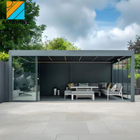 Pérgola Moderna Impermeable con Techo de Aluminio, para Jardín, Patio, Terraza, Gazebo