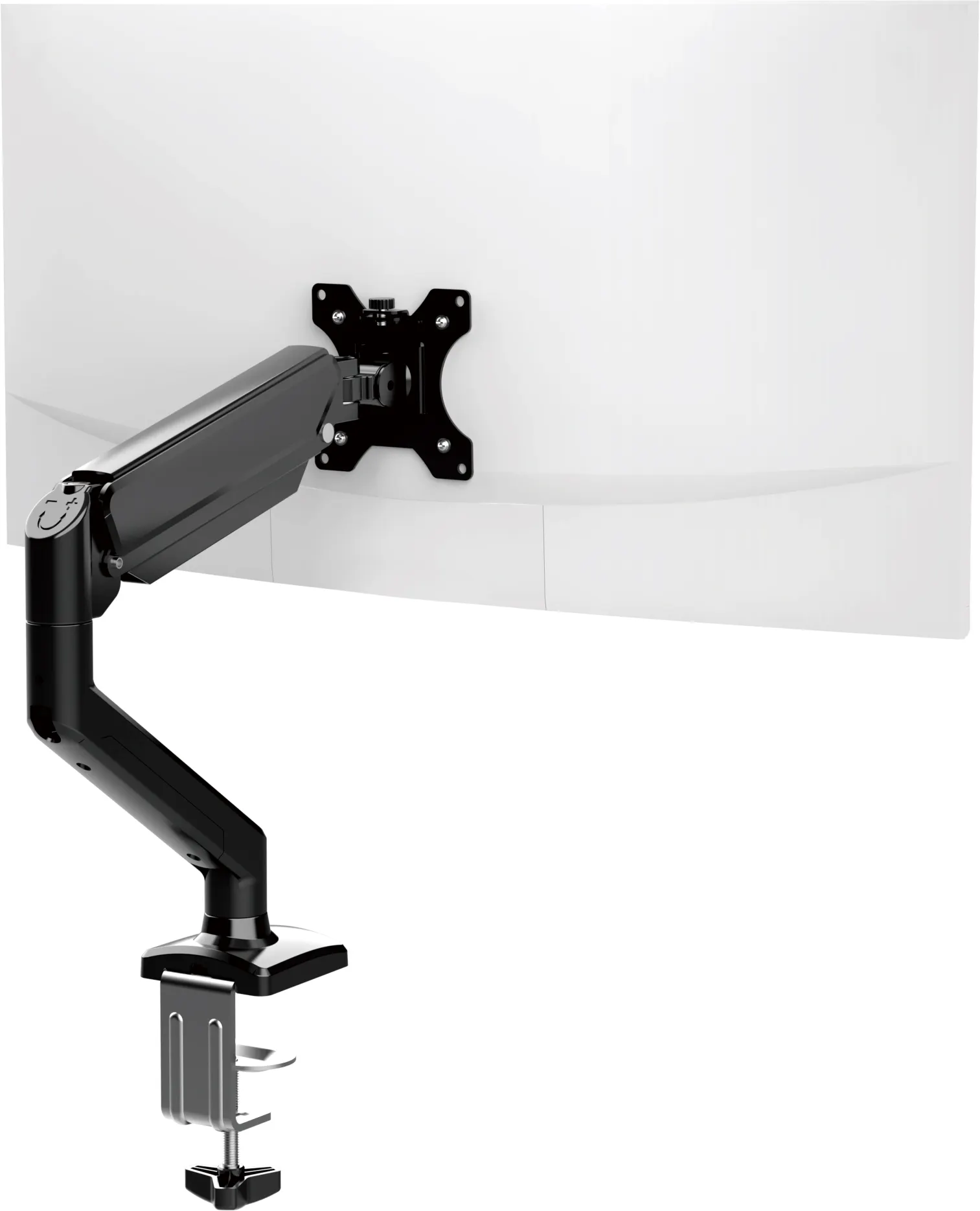 XGear Flexible Long Arm Height Adjustable Single Monitor Gas Spring Monitor Desk Mounts Monitor Arm Mount