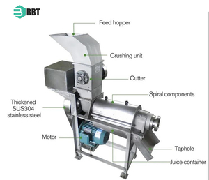 Presse-agrumes électrique commercial BBT en acier inoxydable pour fruits et légumes, presse à froid pour citron, <span class=keywords><strong>orange</strong></span>, carotte, extracteur 380V 1.5kW, économie d'énergie - Product Image 6