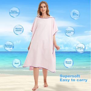 Nhãn Hiệu Riêng Nhanh Chóng Khô Ánh Sáng Trọng Sợi Nhỏ Dành Cho Người Lớn Trùm Mũ Trùm Lướt Poncho Bãi Biển Khăn - Product Image 3