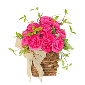 Guirnalda de Rosas de Estilo Moderno, Guirnalda de Flores al por Mayor, Decoración para Colgar en Puertas y Cestas del Hogar - Product Image 1