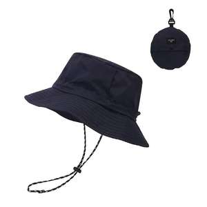 Chapeau de pêche pliable imperméable pour l'extérieur, chapeau de pêche pliable avec sangle de menton et pochette de rangement pour les voyages et la randonnée - Product Image 3