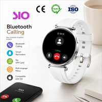 Montre connectée sportive légère, écran AMOLED rond, appels, batterie 300 mAh, alliage d'aluminium, logo personnalisé, OEM, ODM, vente en gros