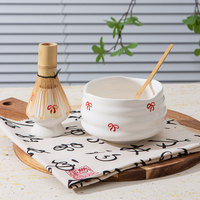 Vente en gros de fouet en bambou personnalisé bol en céramique kit de fouet Matcha pour outils à thé coffret cadeau Matcha emballage et accessoires
