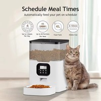 Distributeur automatique de nourriture pour animaux de compagnie Premium 4L avec puce électronique, gamelles intelligentes connectées Wi-Fi pour chats et chiens