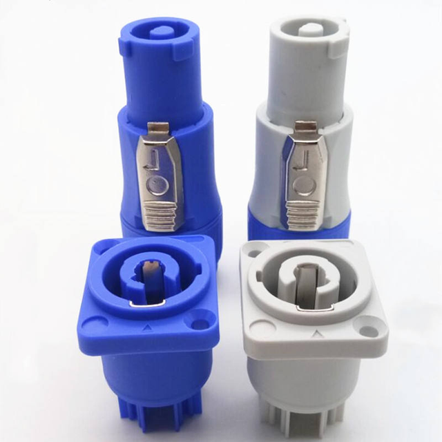 Stage Light LED Power Cable Plug Socket XLR 20A 3 Pin Panel Professional Audio Power Plug Powercon Chassis Connector