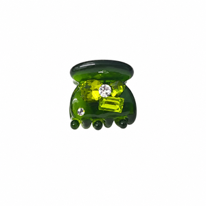 Pinza de Pelo Mini Artesanal de Acetato Iridiscente Premium con Diseño de Tiburón, Exquisita Horquilla de Joyería con Pedrería para Flequillo Lateral, Venta al por Mayor, Uso Diario - Product Image 4