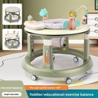 Trotteur Bébé Multifonctionnel Anti-Renversement en Plastique pour Garçons et Filles, Poussette Assise Transfrontalière 7-18 Mois