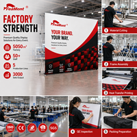 Support d'affichage pop-up réutilisable FEAMONT pour vitrine de magasin de détail avec panneaux graphiques interchangeables, cadre en aluminium, sac de transport