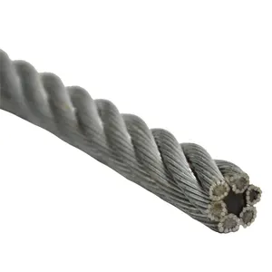 High Quality Rope Wire 11mm 12mm 13mm 14mm Steel Cable Rope 6x12+7FC Galvanized Steel Wire Rope