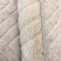 Tissu en fausse fourrure à poils bicolores, 100 % polyester, avec support tricoté, pour vêtements, jouets, artisanat, chapeaux, cols