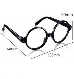 Groothandel Plastic Tovenaarsbril Ronde Zwarte Bril Frame Foto Rekwisieten School <span class=keywords><strong>Geek</strong></span> Party Cosplay Kostuum Accessoires - Product Image 3