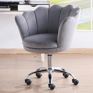 كرسي بتلات منجد على الطراز الشعبي كرسي مكياج متعدد الألوان مع بكرات أثاث غرفة معيشة عالي الجودة - Product Image 2