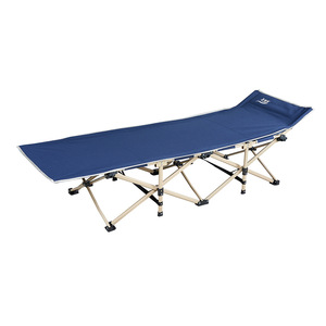Cama Plegable Metálica para Acampar, Fácil de Guardar, Ajustable, para Exteriores, Cama Individual Plegable para Siesta al Aire Libre - Product Image 1
