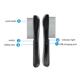Nouvelle <span class=keywords><strong>Brosse</strong></span> Électrique <span class=keywords><strong>Anti</strong></span>-Puces pour Animaux de Compagnie, Sûre et Douce pour la Peau, Élimine Efficacement les <span class=keywords><strong>Poux</strong></span> et les Poils Sols, Outil de Contrôle des Parasites pour Chats et Chiens - Product Image 3
